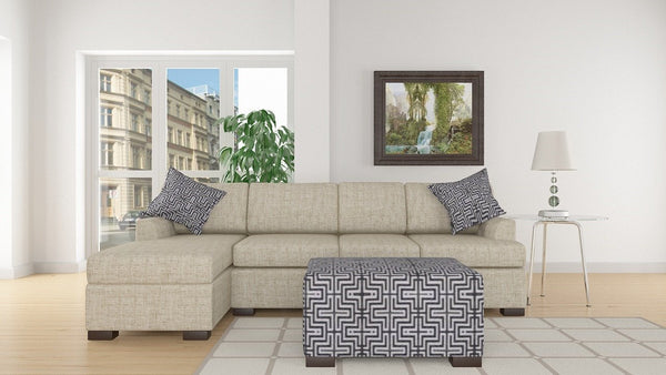 Bahama Loveseat with Chaise (Straw)