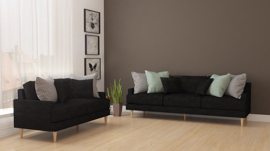 Adelyn 2 and 3 Seater - Black