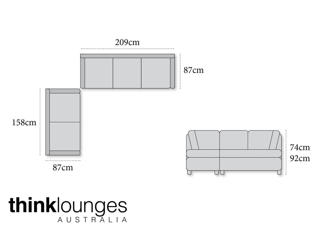 Copy of Affinity 2 Seater Loveseat (Blue)