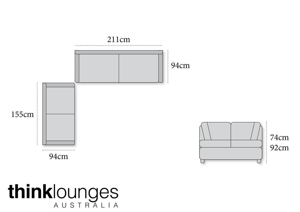 Apollo 3 Seater Sofa (Black)