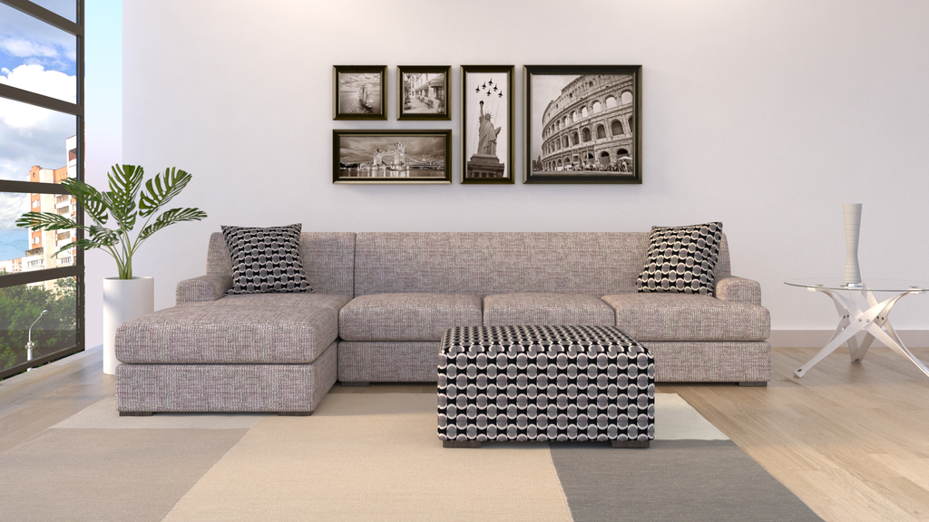 A-Byron Sofa with Chaise (Oak)