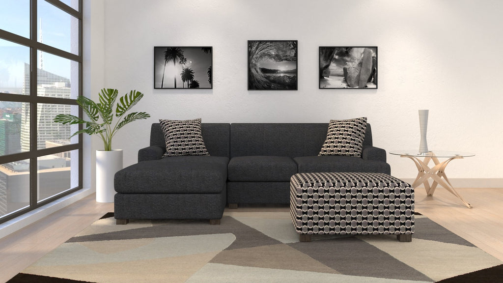 Byron Loveseat with Chaise (Ash)