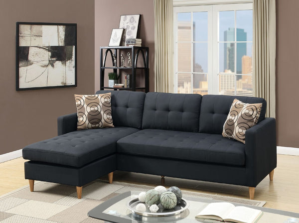 Charlie 3 Seater + Chaise ( Black )