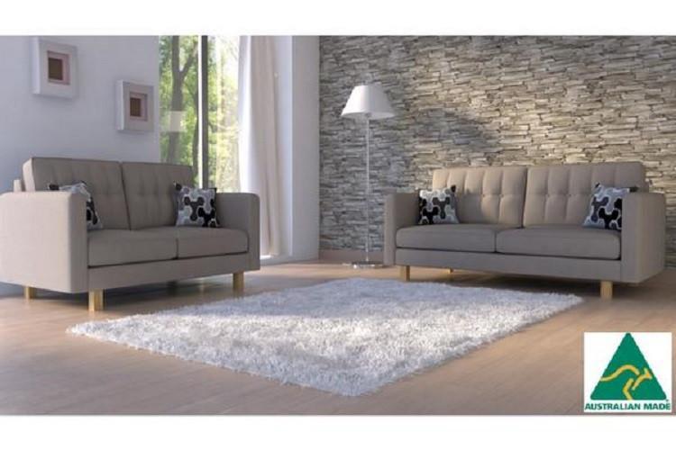 London 2 + 3 Seat Sofa Set (natural)