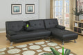 Manhattan Sofa Bed with Chaise (Black)